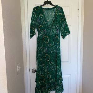 Long green summer dress
